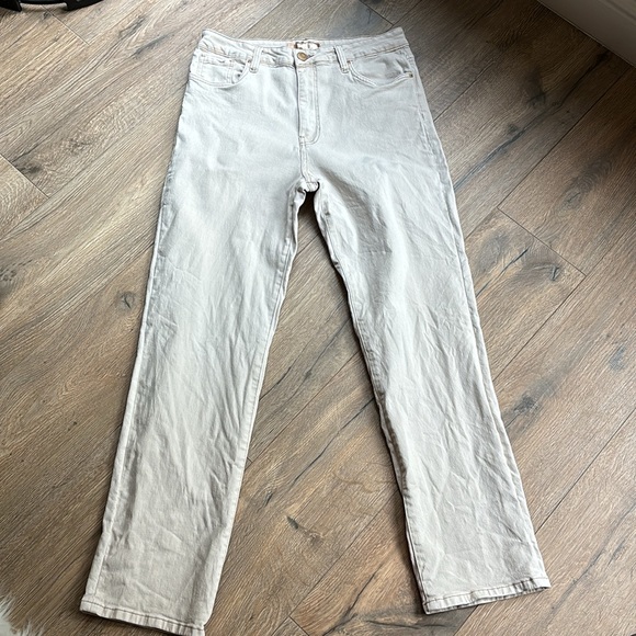 🍂Kut From Kloth Denim Off White Womens Size 10 Straight Leg - Picture 3 of 10